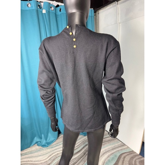 Private Collection Marshall Fields Merino Wool Top Gold Button Detail - Picture 3 of 10